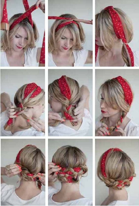 scarf updo