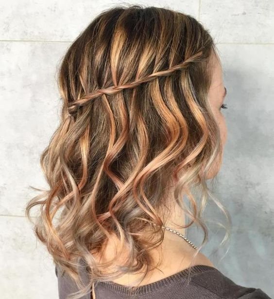 two strand waterfall braid