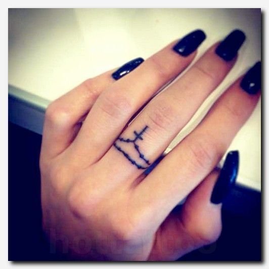 cross tattoo on finger