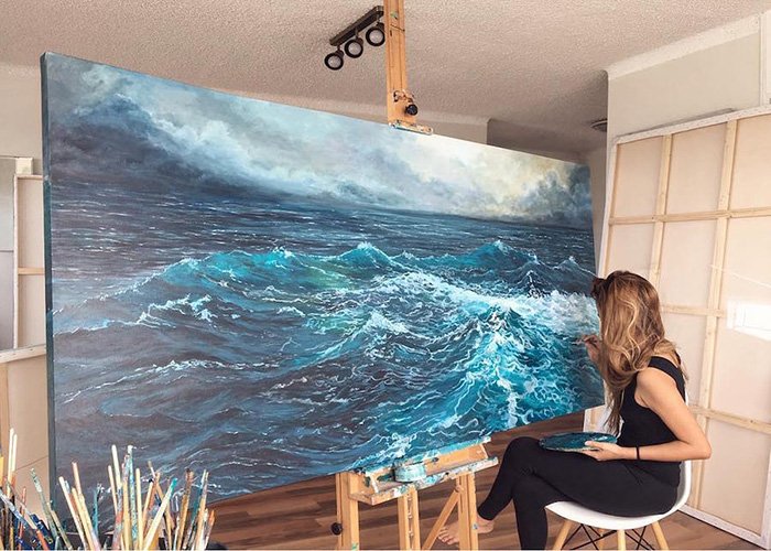 Talented Painter From Sydney Brings Ocean Onto The Canvas AsViral   Ocean 1 